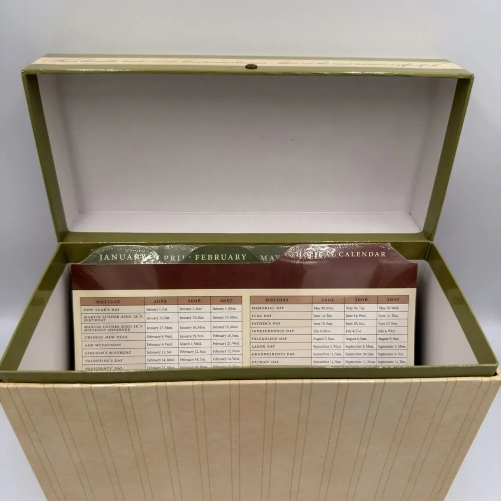 Vintage Hallmark Greeting Card Organizer Box Floral Roses Dividers 2005